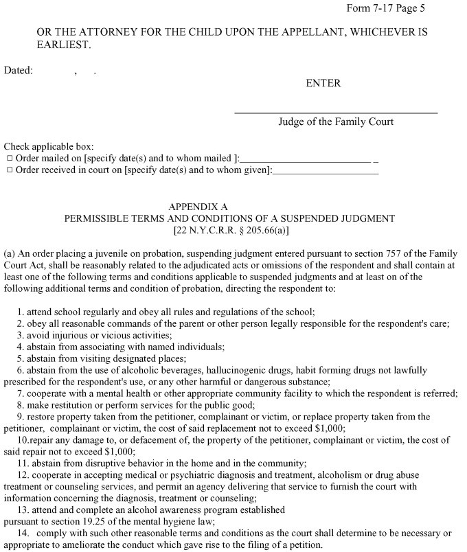 Image 5 within 22 CRR-NY D IV A Form 7-17