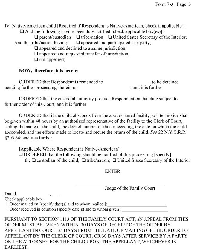 Image 3 within 22 CRR-NY D IV A Form 7-3