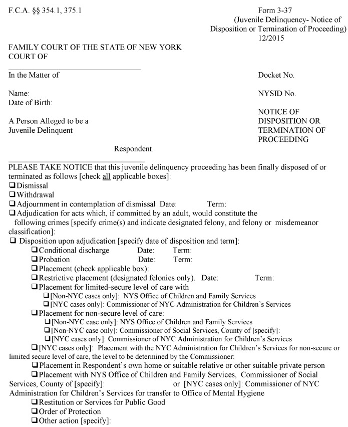 Image 1 within 22 CRR-NY D IV A Form 3-37