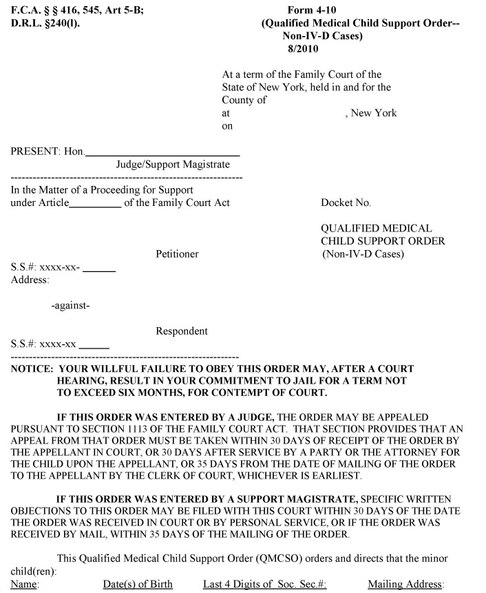 Image 1 within 22 CRR-NY D IV A Form 4-10