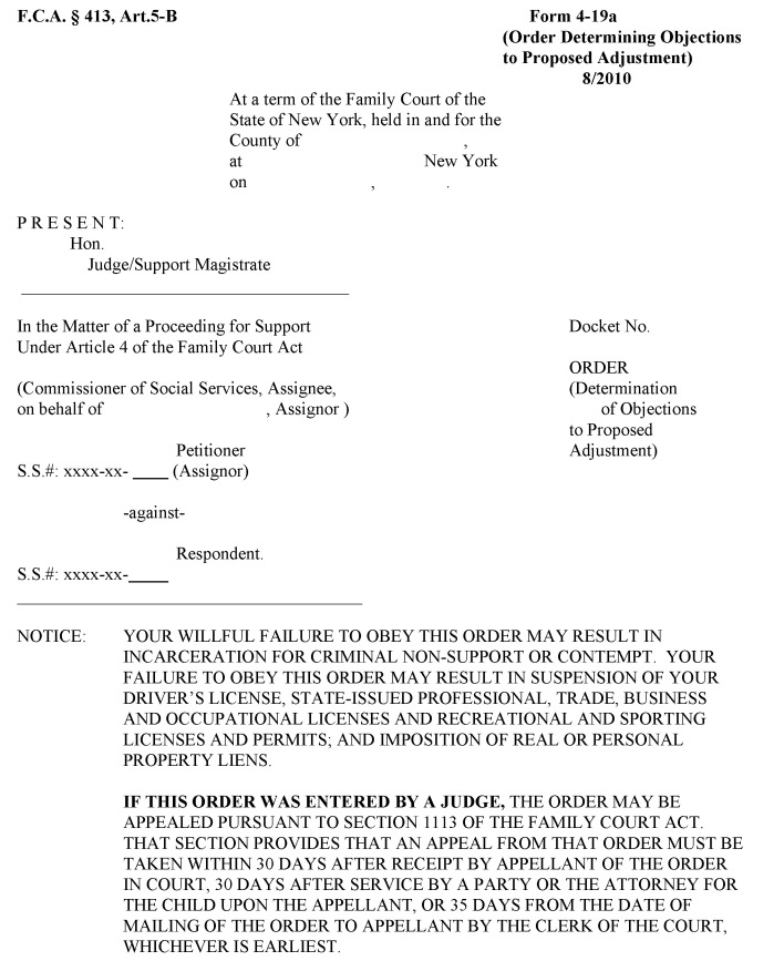 Image 1 within 22 CRR-NY D IV A Form 4-19a