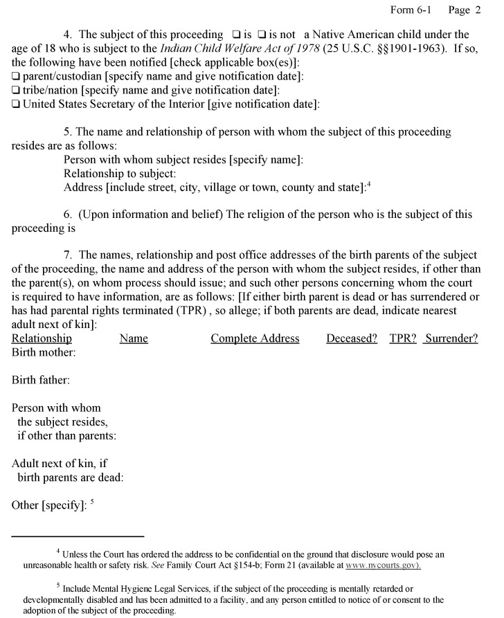 Image 2 within 22 CRR-NY D IV A Form 6-1