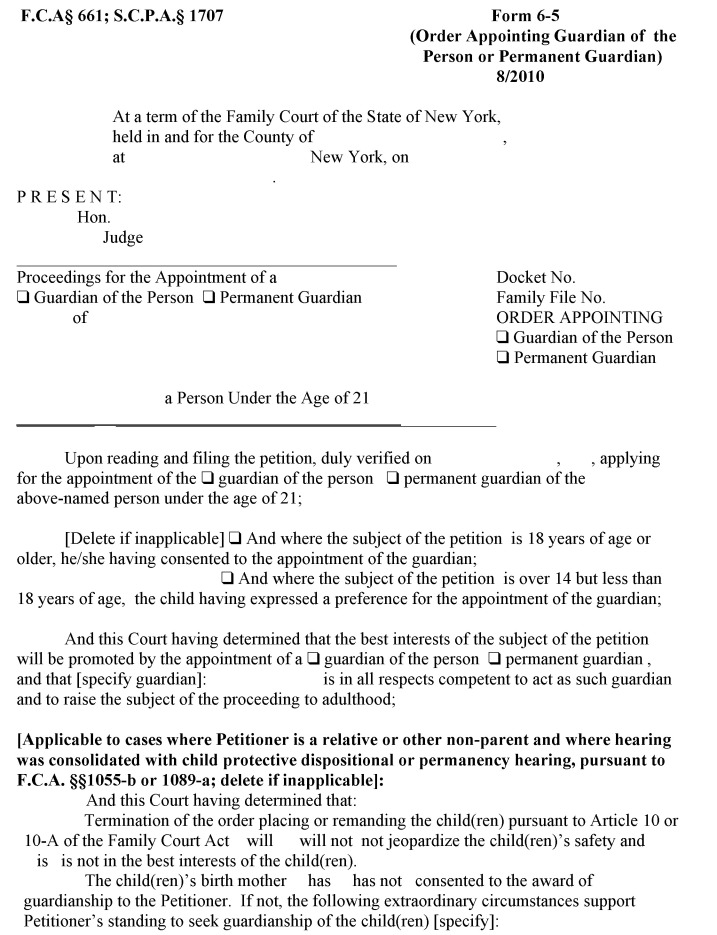 Image 1 within 22 CRR-NY D IV A Form 6-5